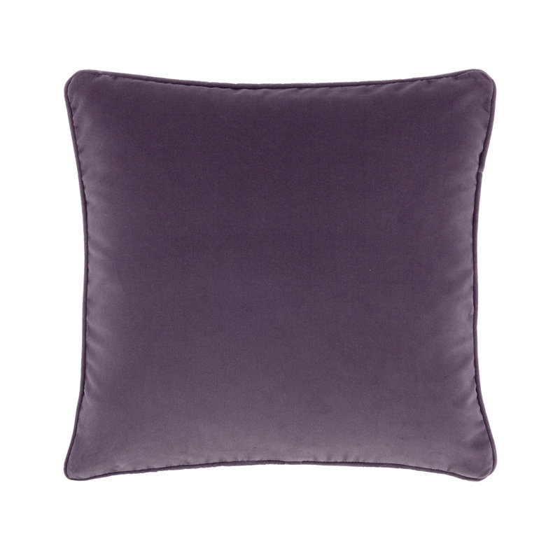 DIVAN Velvet Pillow Cover & Insert, Square 18", Purple