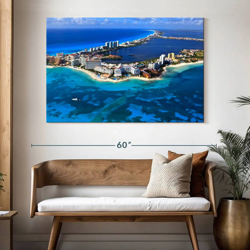 Ravi Cancun Aerial View, 34" H x 51" W