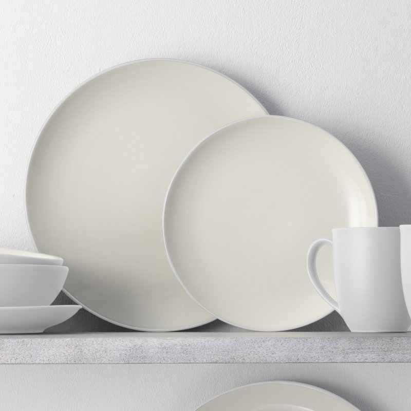 Assiettes plates Noritake Colorwave, 10 1/2 po, Blanc
