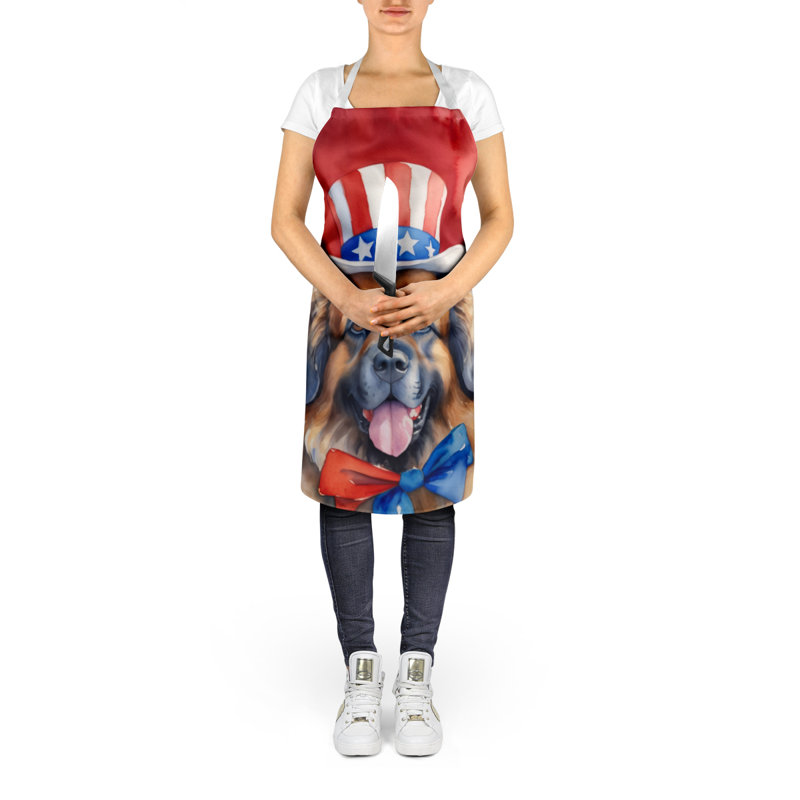 Patriotic American Apron, Leonberger