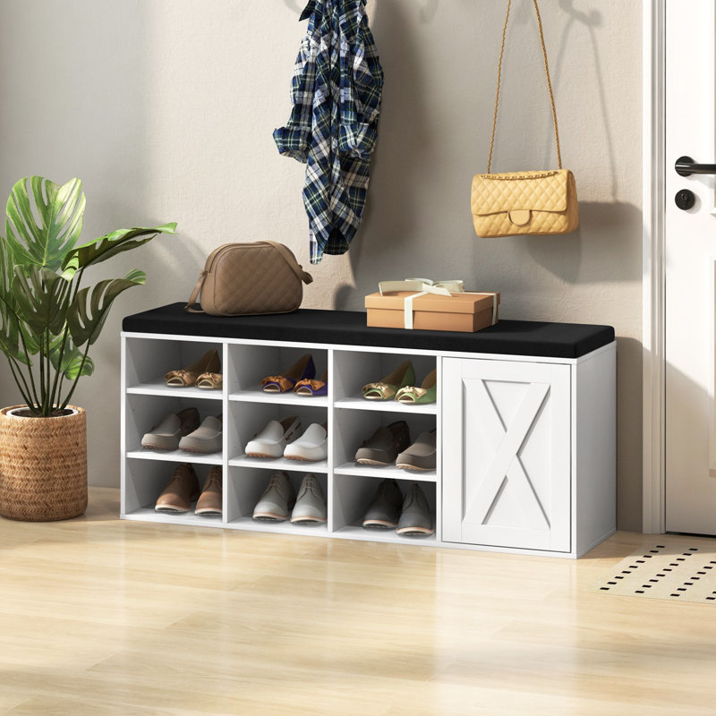 Storage Bench, White/Black
