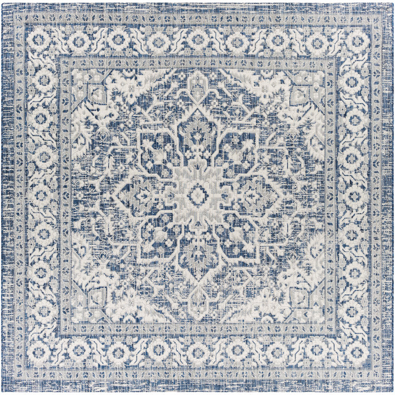 Tapis intérieur / extérieur Summey Southwestern, Carré 8 pi