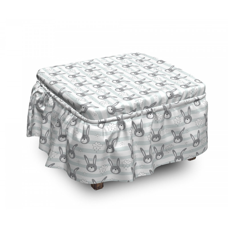 Housse pour repose-pieds Bunnies and Rains Clouds