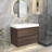 35.2'' Single Bathroom Vanity with Plastic Top-1475022089