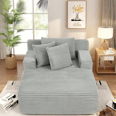 Chaise paresseuse compressée - Fauteuil une pièce en mousse haute densité, canapé doux et de soutien, peu encombrant pour les petits espaces, la chambre à coucher et le salon