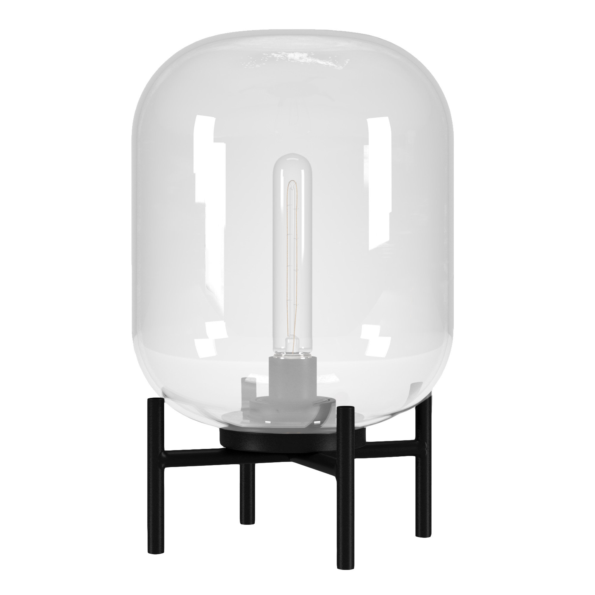 Danae Metal Novelty Lamp, Clear, Blackened Bronze