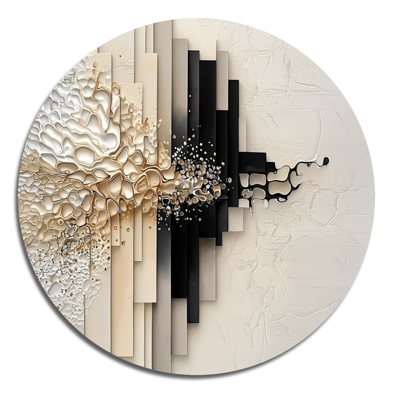 Forms Supreme Composition abstraite - art mural abstrait géométrique en métal, art mural imprimé géométrique moderne