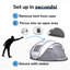 Tente de camping 2 personnes noire + orange Pop Up-125249363-125249364