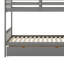 Lit superposé simple au-dessus de simple / double avec escalier, lit inférieur convertible, lit superposé en bois avec tablettes de rangement et tiroirs (nouveau)-406432881