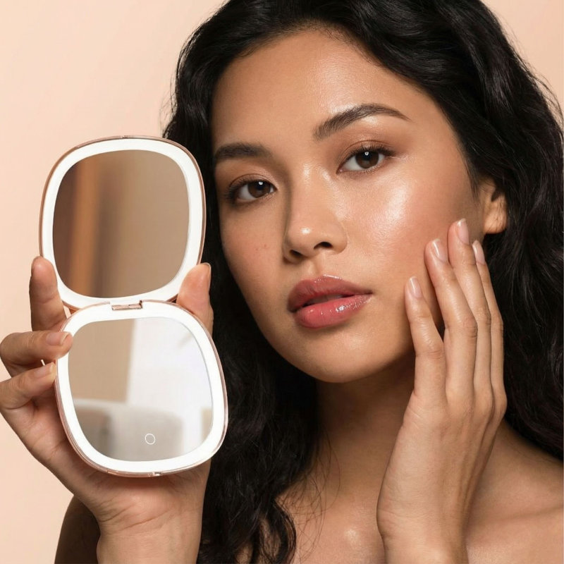  Miroir de maquillage Mila 2, Champagne / crème
