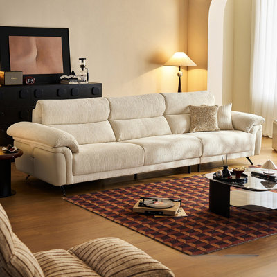 White Chenille Modular Sofa cushion couch