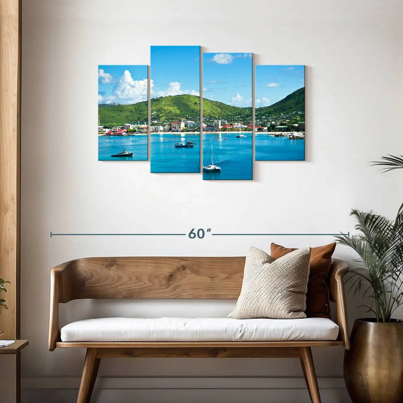 Gillard Scenic, paysage marin de Saint-Martin, H 27 po x l 43 po