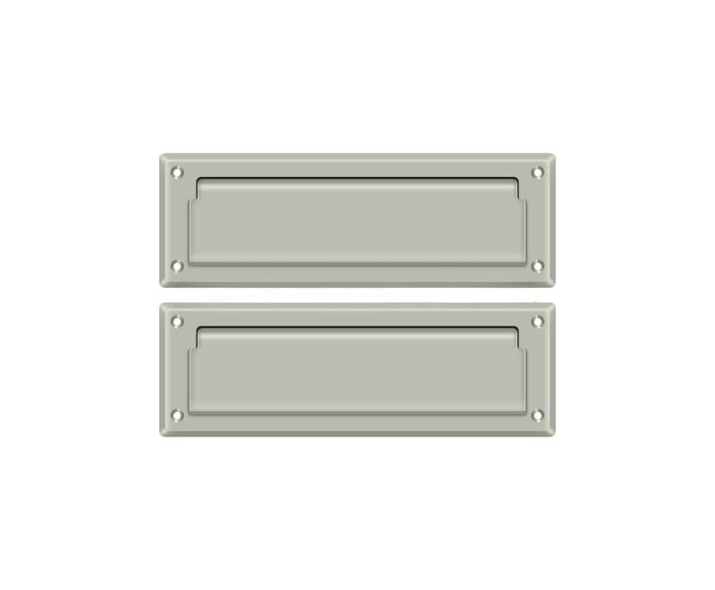9" in x 3" Brass Mail Slot, Brushed Nickel