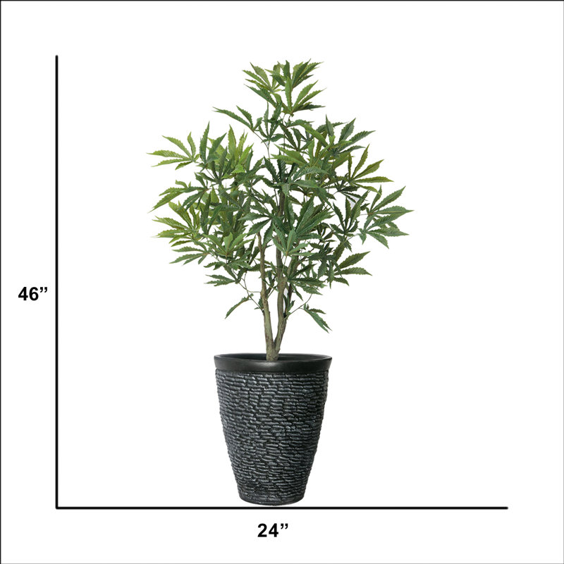 Arbre à fleurs artificiel 46 po en pot