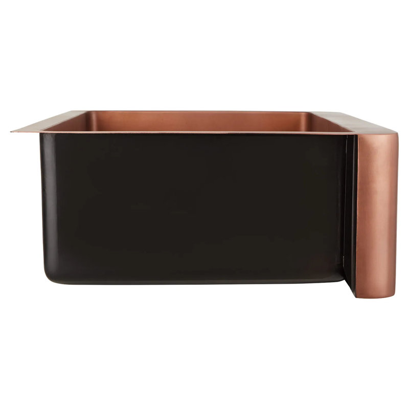 33" Vine Design Copper Farmhouse Sink