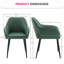 Suede/Faux Leather Upholstered Dining Chairs with Arms and Diamond Quilted-1384799836
