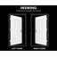 36 po x 80 po, porte d'entrée contemporaine en fibre de verre 6-Lite, finition noire, verre trempé transparent, ouverture à gauche-129164233