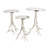 Rosalyn Aluminum Metal Side End Silver Accent Table with Textured Tree Branch Legs Set-1766554429