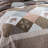 HoneiLife Flower Diamond Brown Blended 3-Piece King Size Bedding set-118565875