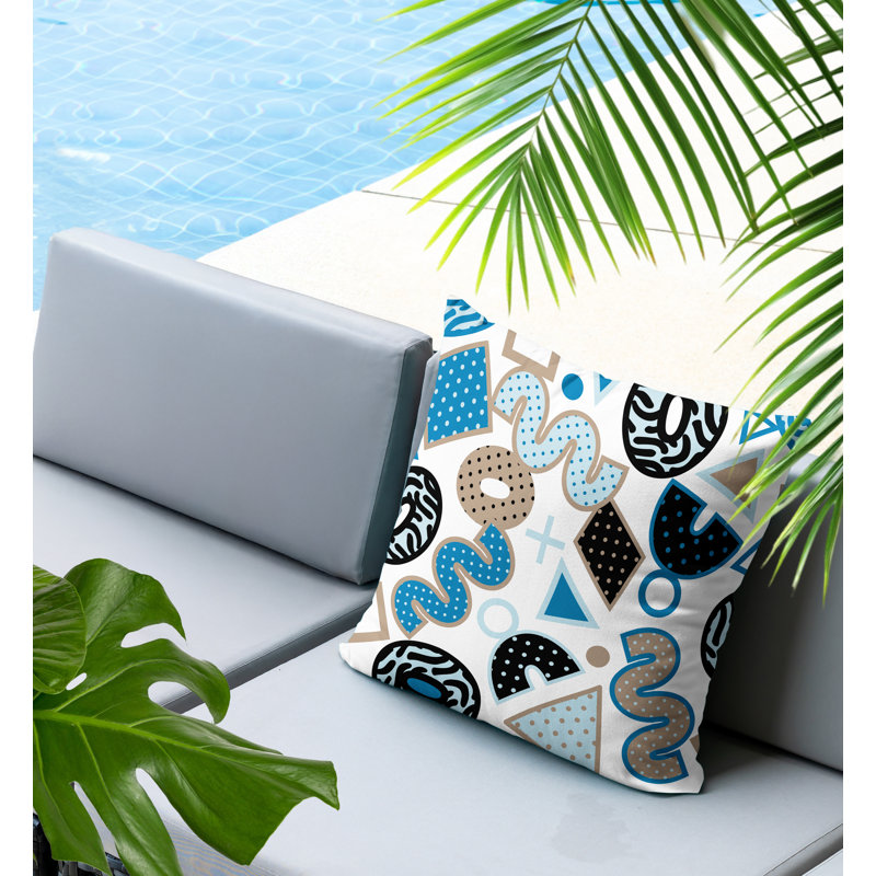Coussin carré intérieur / extérieur Trixel, Carré 20 po