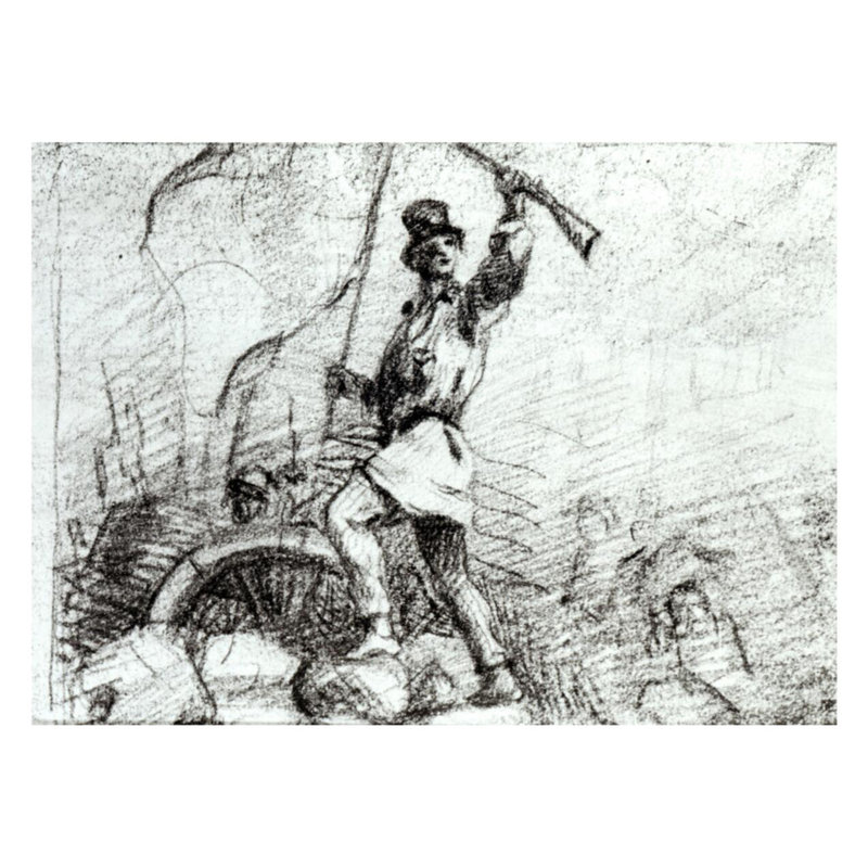 The BarricadeGustave Courbet, estampe numérique, H 22 po x l 28 po