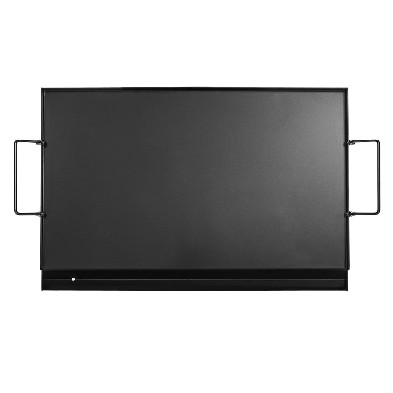 Plaque chauffante 24 po x 16 po, plaque de cuisson en acier au carbone avec revêtement, résistance de 500 po, plaque de cuisson universelle pour grand espace de cuisson, résistance à la température de la plaque chauffante, drainage de la graisse