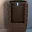 Fontaine brune H 23,8 "avec lumière DEL et jardinière XBrand