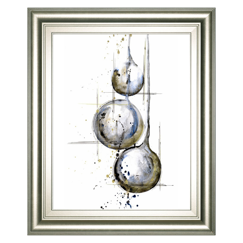 Abstract Orbs Wall Art - 22" x 26" - Silver Frame