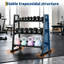 Support à haltères réglable à 3 niveaux avec capacité de 1300 lb, support de gymnastique en T pour haltères, plateaux de poids Kettlebells, noir