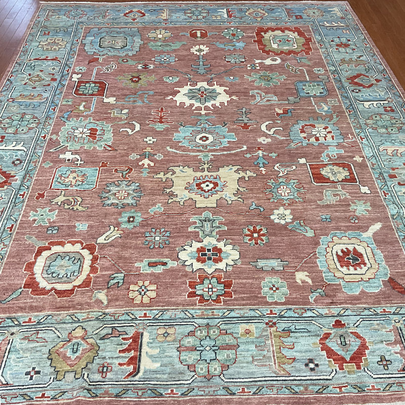 Hand Knotted Wool Geometric Rug