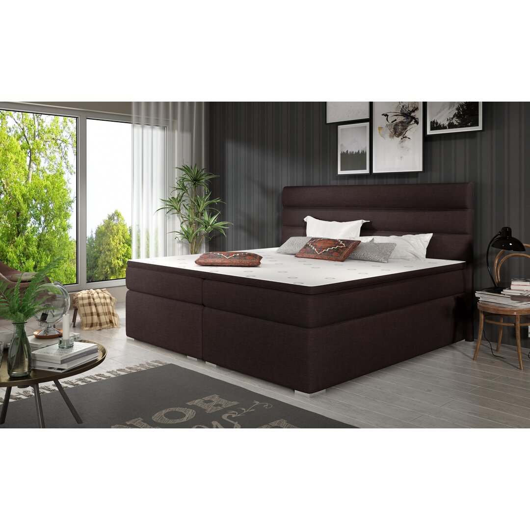 Boxspringbett Giglio mit Topper und Bettkasten