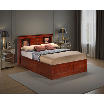 Schiedam Cherry King Bookcase Storage Bed