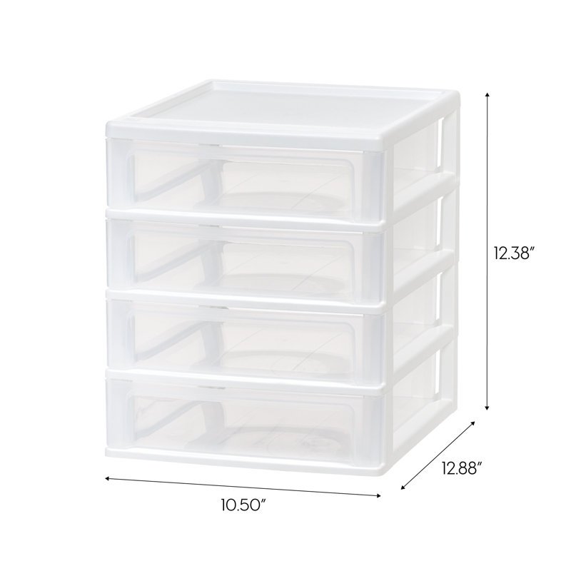 IRIS 4 Drawer Plastic Desktop Organizer