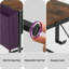 L-Shaped Metal Base Computer Desk with Power Outlet-737827036-737119944