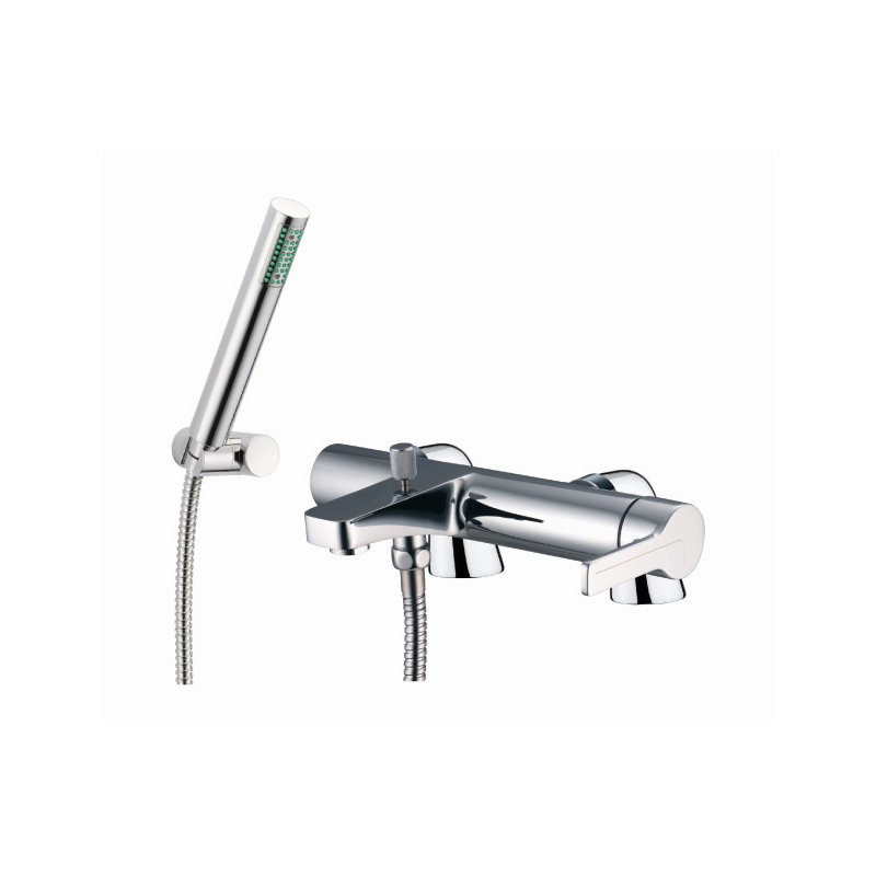 Garniture de robinet de baignoire murale à poignée simple avec inverseur et douchette Matrix, Chrome