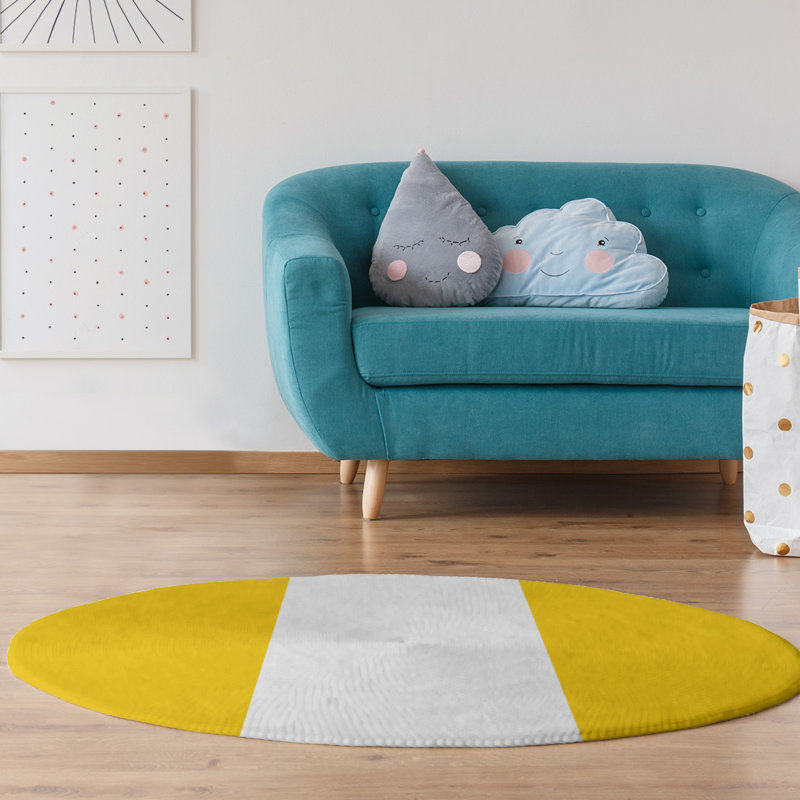 Tapis de zone jaune, Rond 5 pi