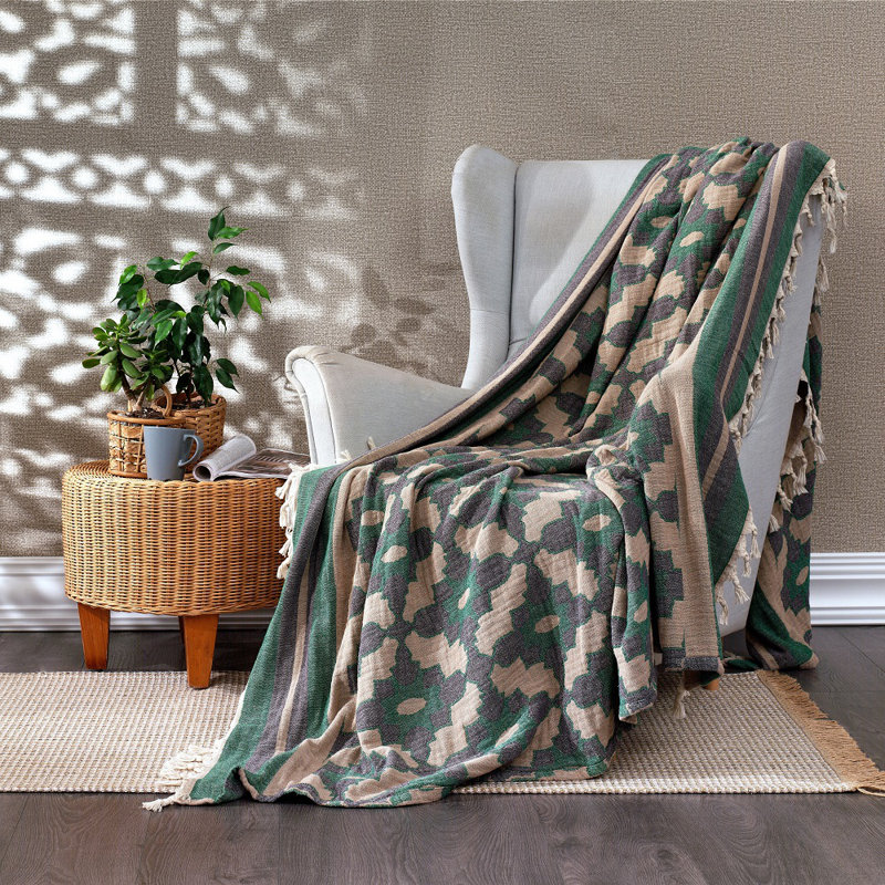 Marylou Throw Blanket, W190 x L245cm, Green