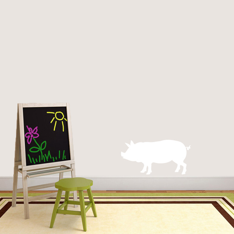 Adhésif décoratif cochon, Blanc