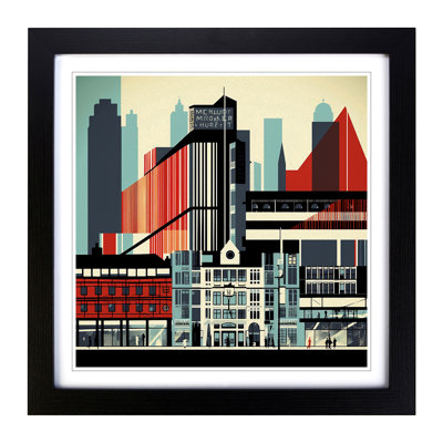 City Of Manchester Constructivism No.1 - Framed Print