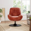 Upholstered Swivel Accent Chair-1921957025