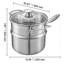 Casserole de 1,5 pte avec cuiseur à vapeur, casserole en acier inoxydable avec couvercle en verre, casserole antiadhésive polyvalente en acier inoxydable avec poignée ergonomique, compatible avec four, lave-vaisselle, cuisinière à induction-117228237