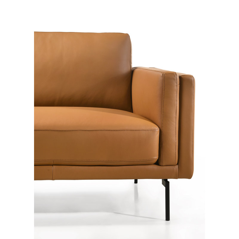 Revelstoke 86'' Leather Sofa, Saddle Genuine Leather