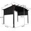 Pergola d'extérieur 12 x 9 pi avec abat-jour rétractable - Structure en acier pour les événements dans la cour arrière de 12 x 9 pi