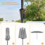 Parasol de terrasse 11x7Ft Double Face-875607739