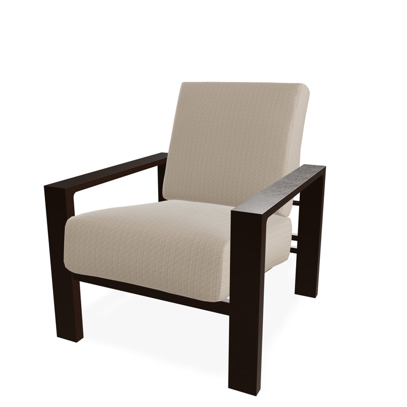 Chaise avec accoudoirs à coussin profond Larssen, Kona, Sable Bliss