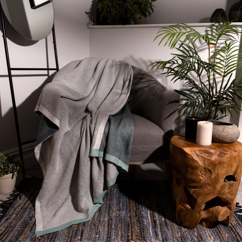 Adamsville Cyrano Woven Honeycomb Throw, Blue