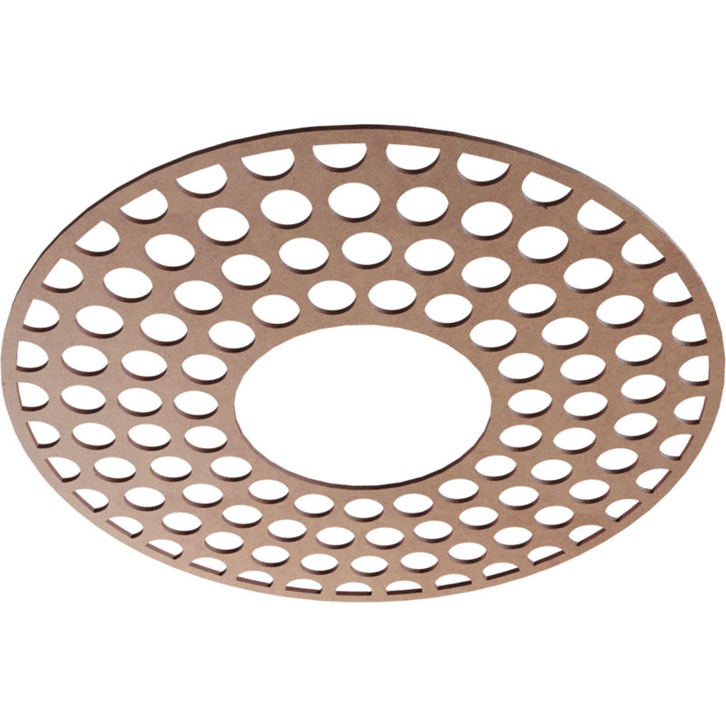 Fink Wood Fretwork Pierced Ceiling Medallion, 30" H x 30" W x 0.38" D, Fawn