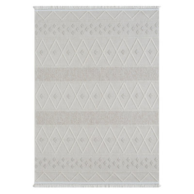 Tapis népalais en jute crème et népalaisépalais