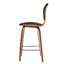  Tabouret de comptoir rembourré en osier et rotin - dossier complet avec repose-pieds pour l'intérieur ou le patio