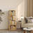 Rotating Bookshelf, 4 Tier Small Bookcase Corner Shelves Display Storage Tower Space-Saving Revolving For Small Space, Natural-751267178
